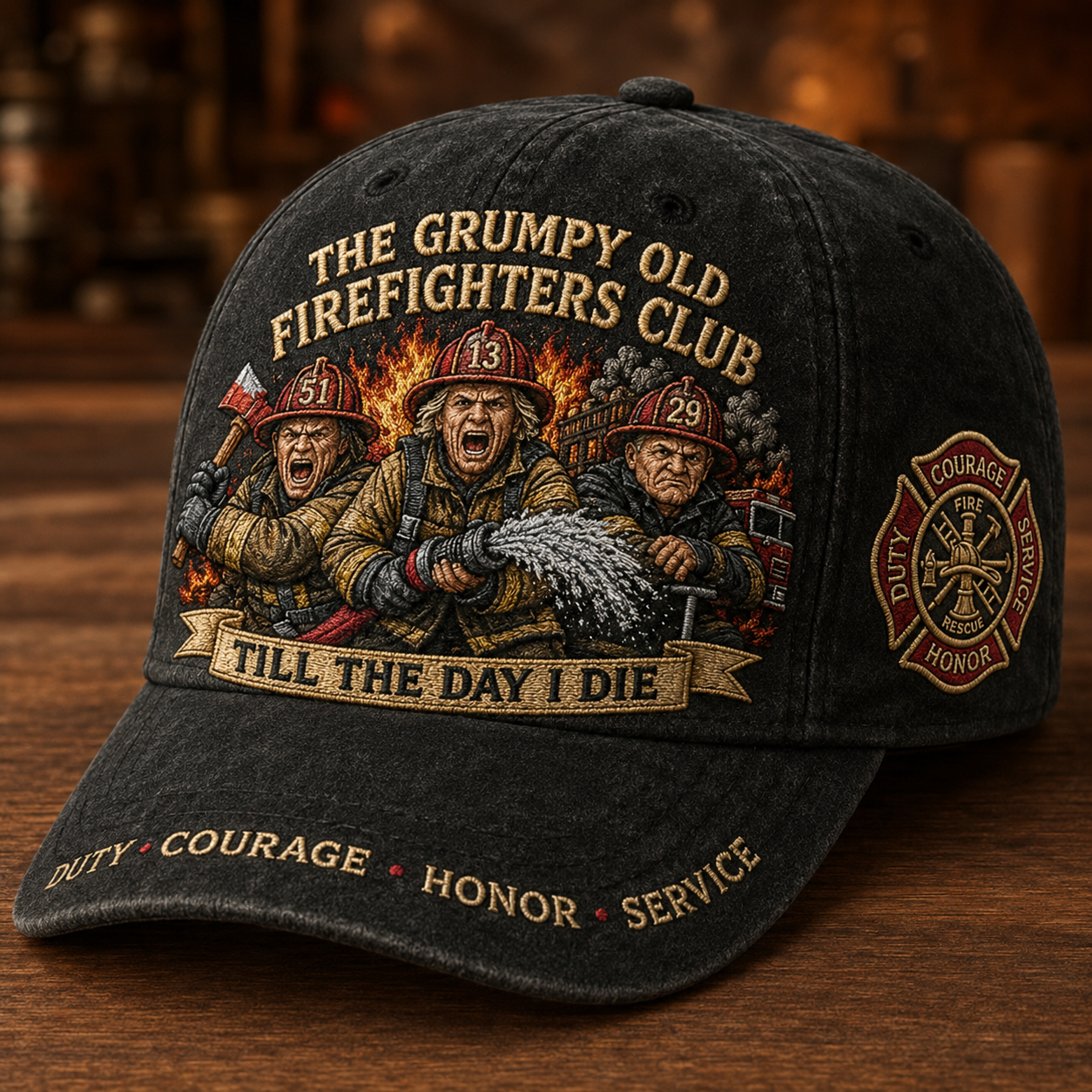 The Grumpy Old Firefighters Club Cap🎁 Free Honor Coin With Every Cap Purchase