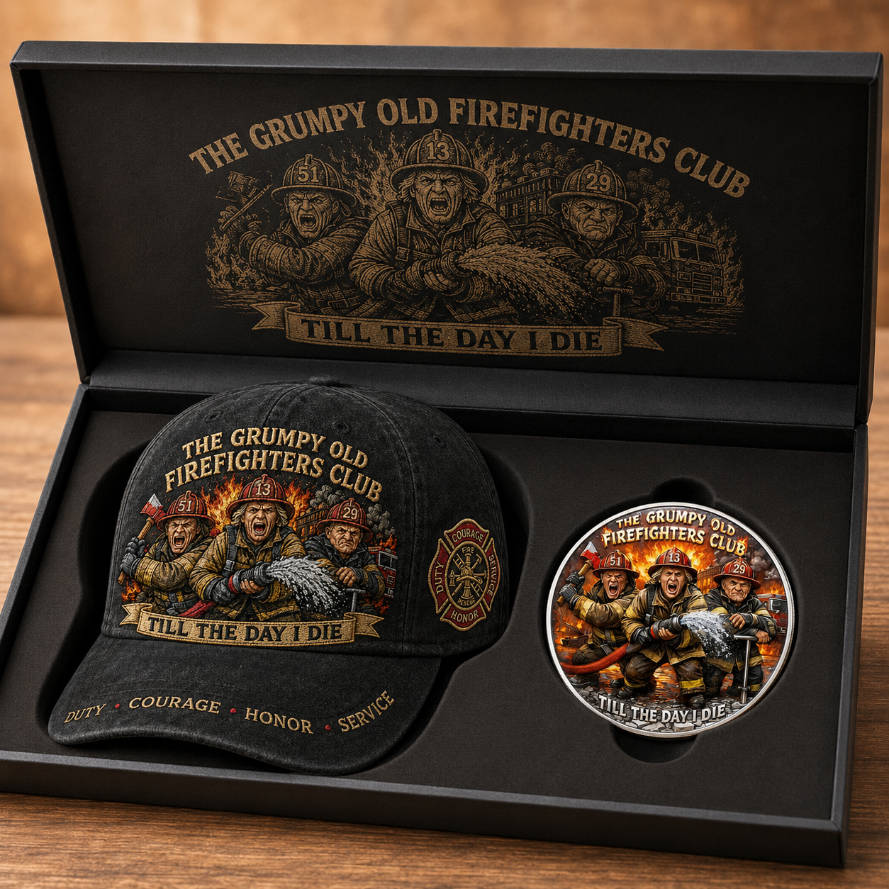 The Grumpy Old Firefighters Club Cap🎁 Free Honor Coin With Every Cap Purchase