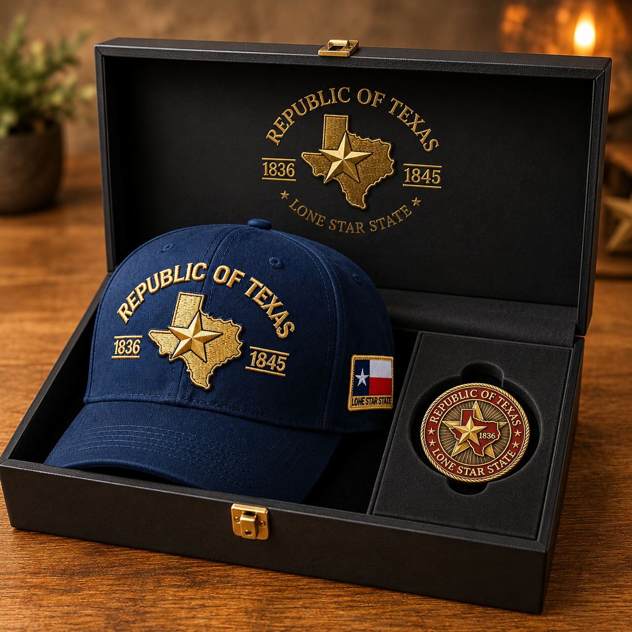 Republic Of Texas Heritage Cap 🎁 Free Double-Sided Honor Coin With Every Cap Purchase
