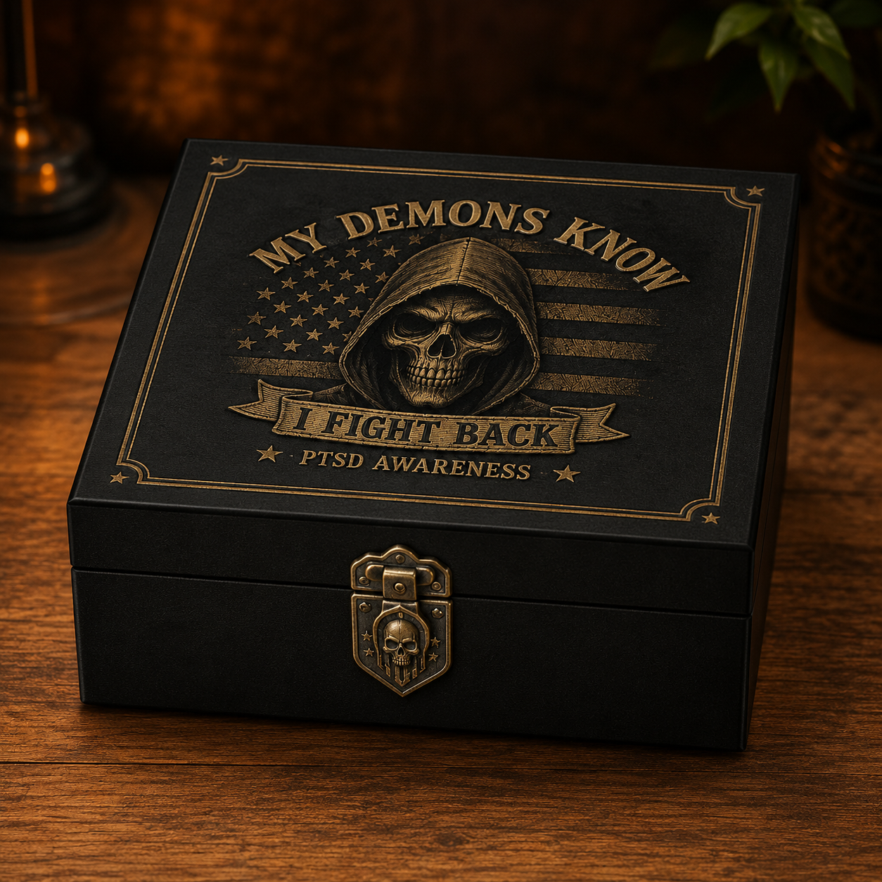 My Demons Know PTSD Awareness Cap 🎁 Free Honor Coin With Every Cap Purchase