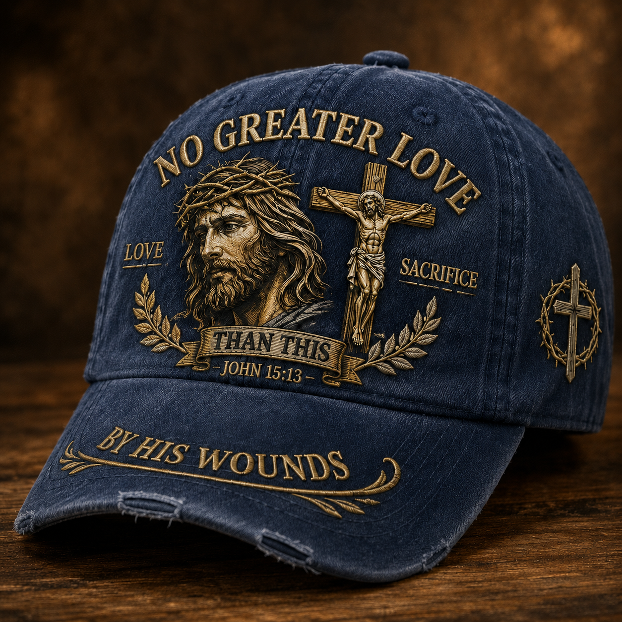No Greater Love Christ Sacrifice Cap 🎁 Free Double-Sided Honor Coin With Every Cap Purchase