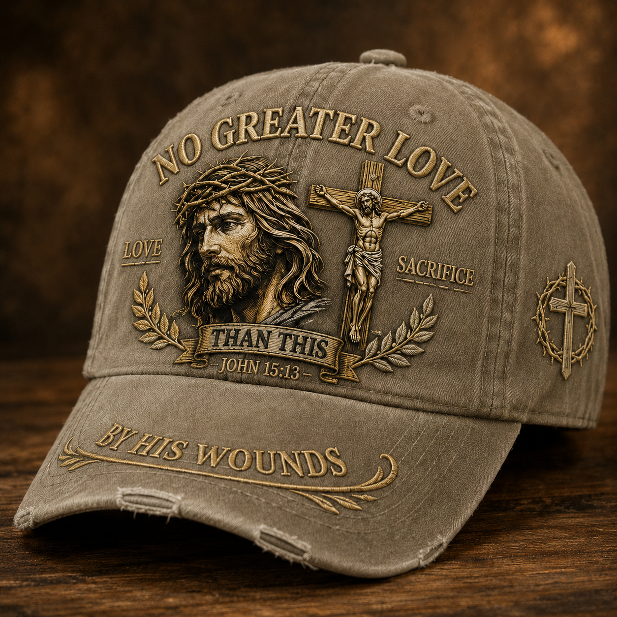 No Greater Love Christ Sacrifice Cap 🎁 Free Double-Sided Honor Coin With Every Cap Purchase