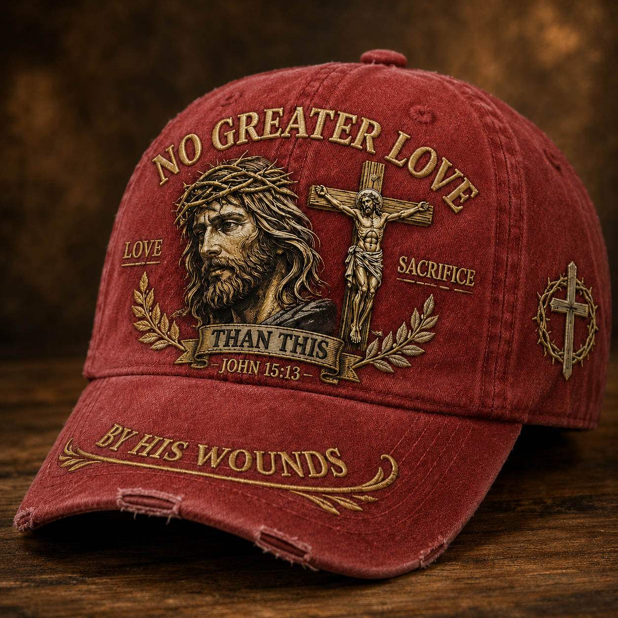 No Greater Love Christ Sacrifice Cap 🎁 Free Double-Sided Honor Coin With Every Cap Purchase