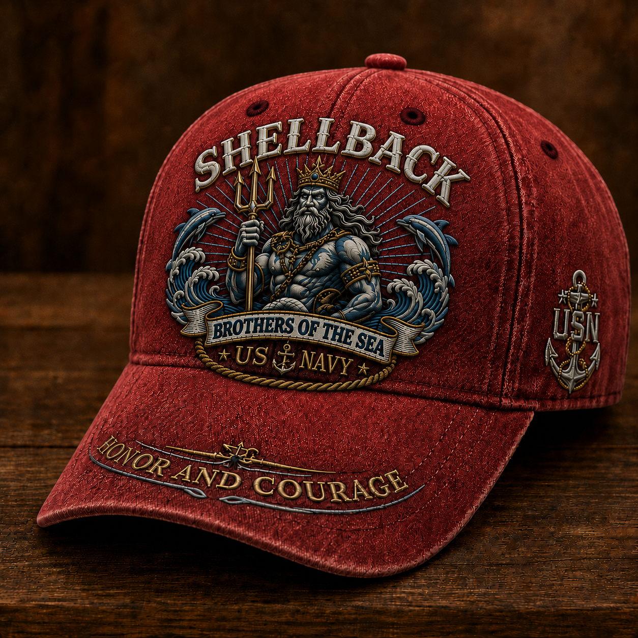 Shellback Brothers Of The Sea Heritage Cap 🎁 Free Double-Sided Honor Coin With Every Cap Purchase 🇺🇸