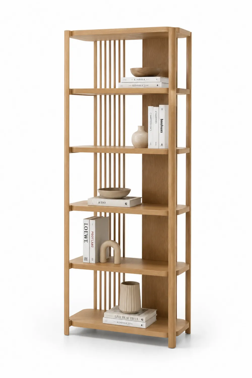 Bücherregal aus Eichenholz 180 cm