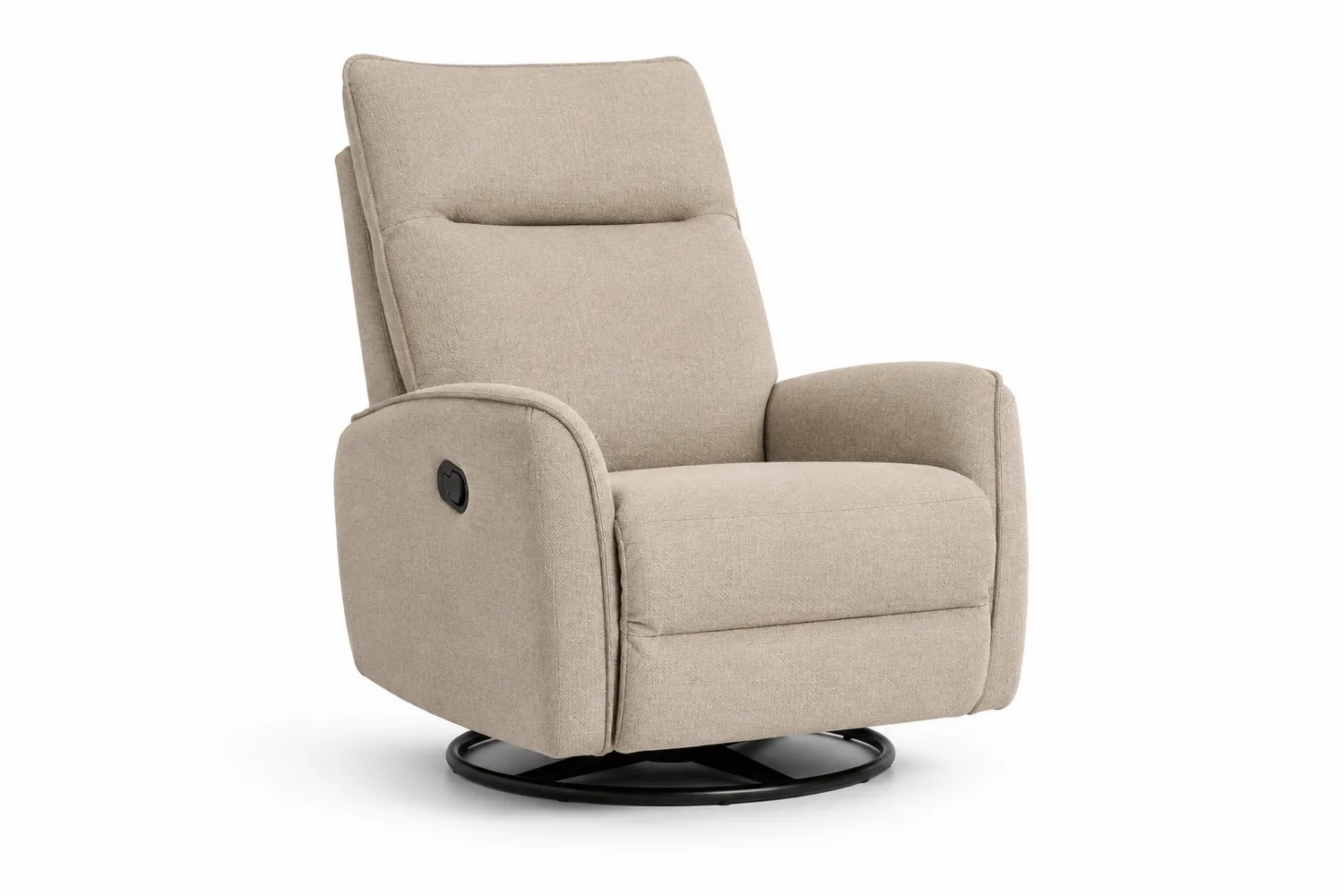 Sessel Beige Polyester Drehbar 90x80x100 cm