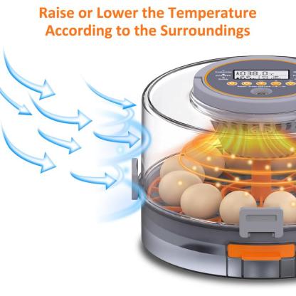 Incubadora automática para huevos de gallina (12-40 huevos) con volteo automático de 360°, pantalla digital y control automático de temperatura y humedad; ideal para la incubación de huevos de gallina, pato y codorniz, con alta tasa de eclosión — Incubado