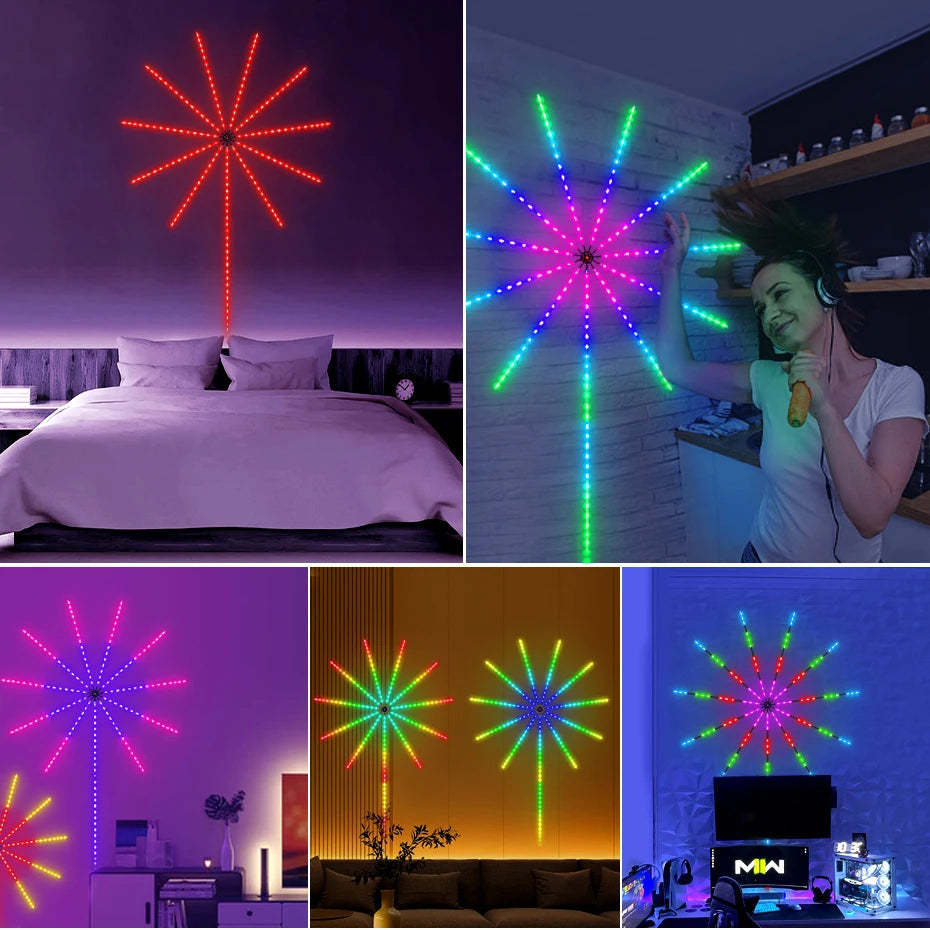 Luces inteligentes de fuegos artificiales