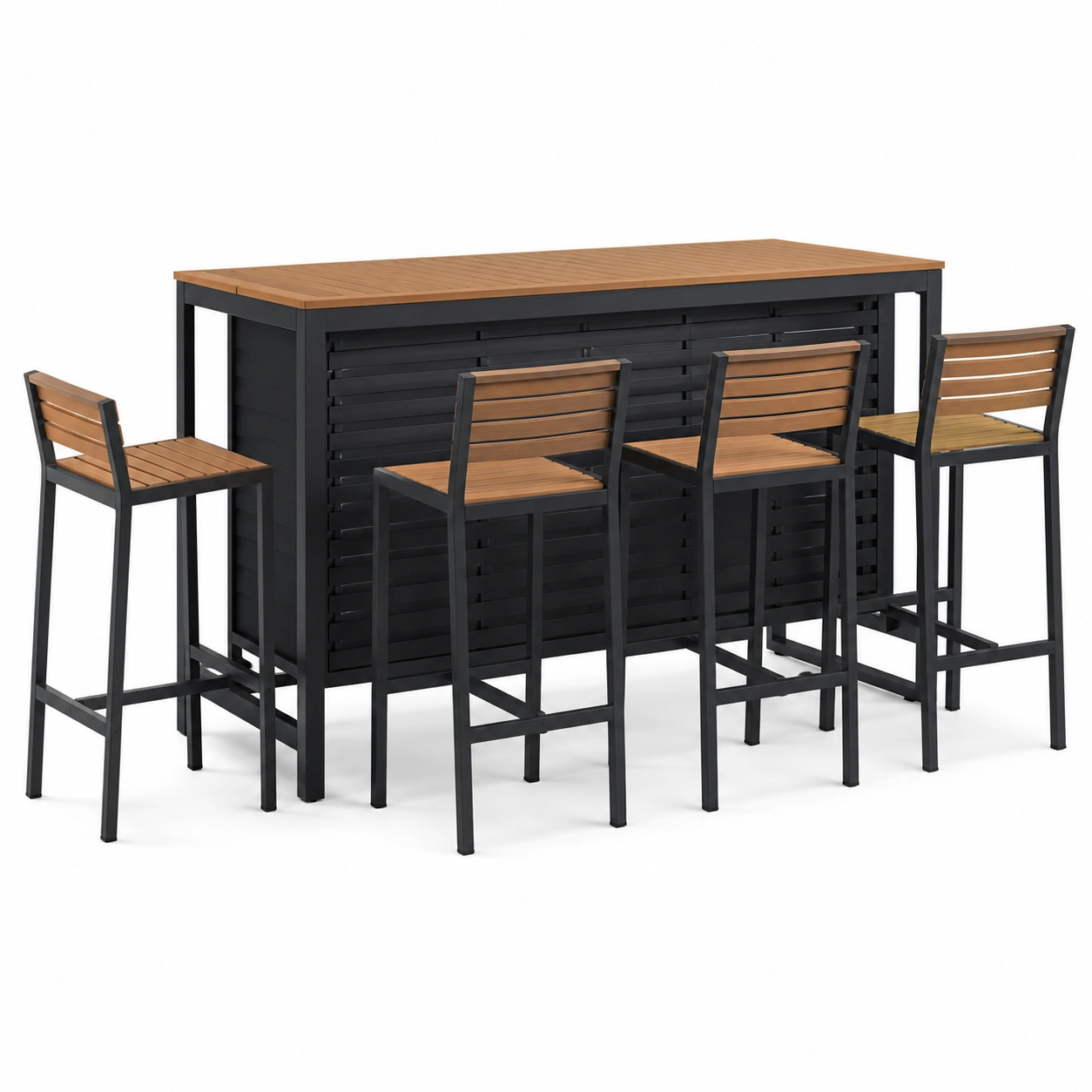 Juego-De-Bar-Moderno-Madera-Y-Negro-140x70x105cm