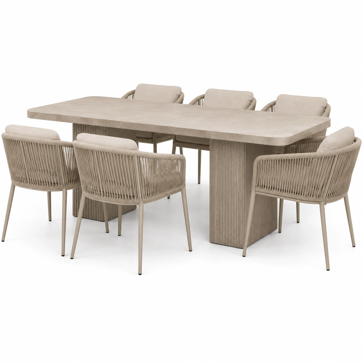 Mesa-De-Comedor-Exterior-Beige-Con-6-Sillas-200x95x75cm