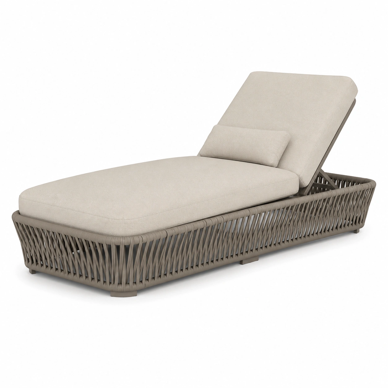 Tumbona Exterior Trenzada Taupe