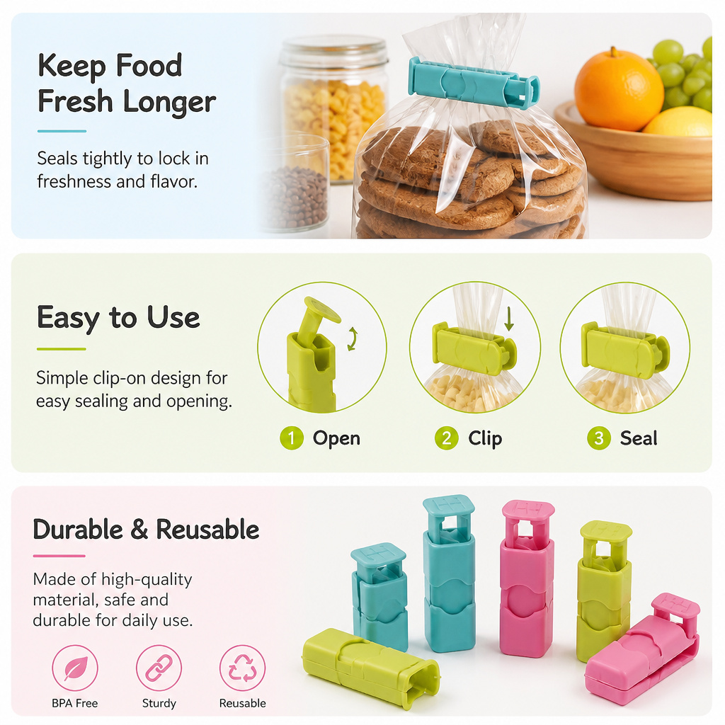 12pcs Food Sealing Clips