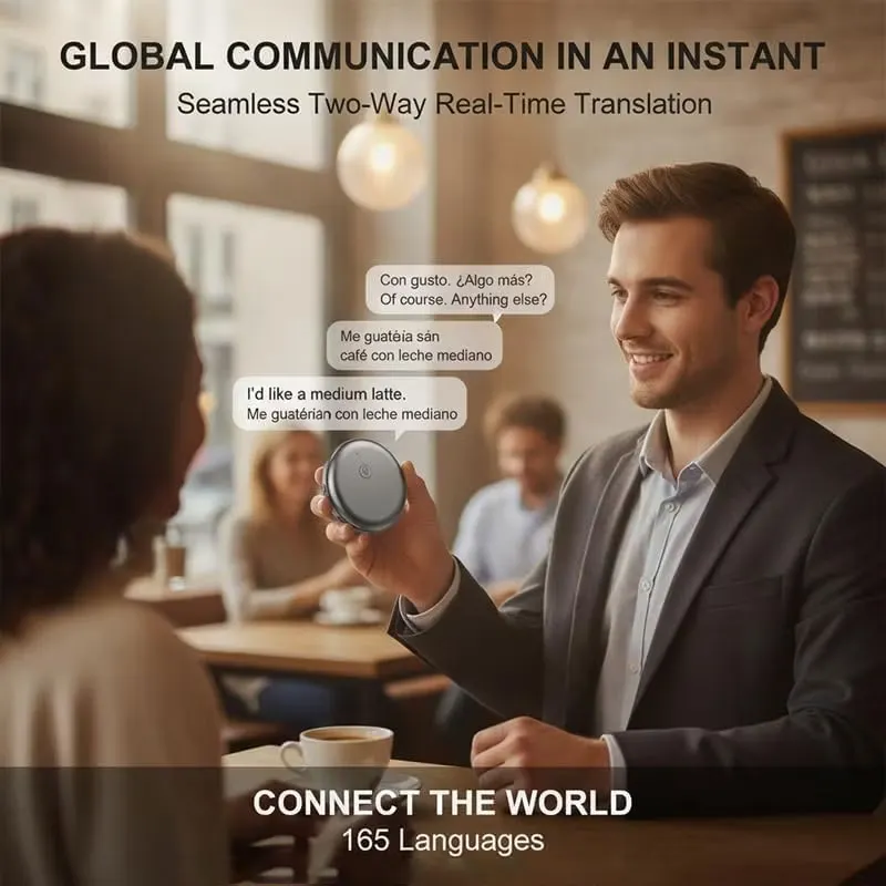 🔥 LAST DAY 50% OFF 🌍 AI Wearable Translator — Break Language Barriers Anywhere
