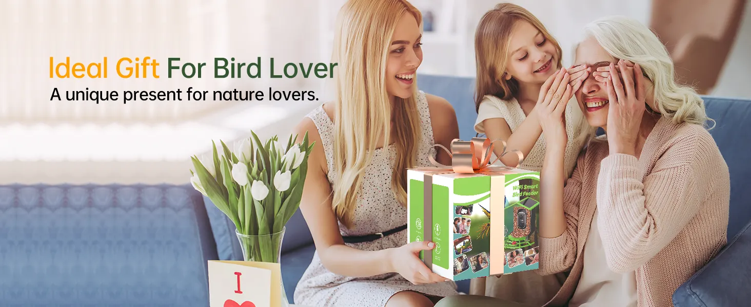 smart bird feeder 2k hd camera birdwatching solar powered ai identification instant two-way audio