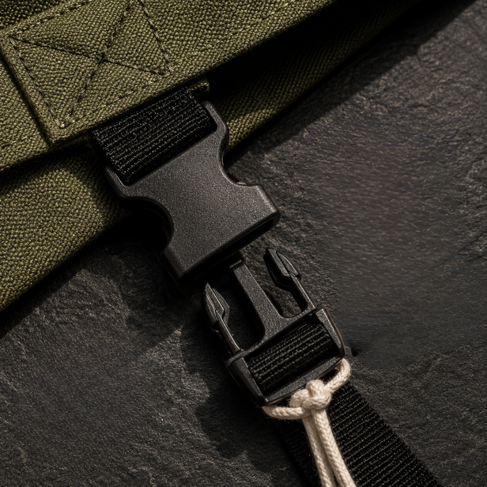 Quick-release toggle clip close-up