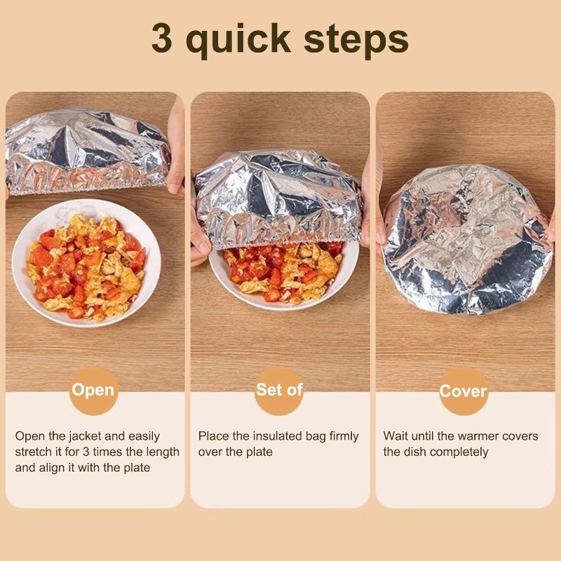 ✨【Reusable Aluminum Foil Lids】- Warm Food, Less Waste, Smart Kitchen! 🍱