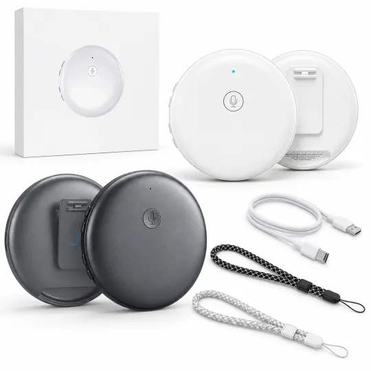 🌎 AI Wearable Translator – 165+ Language Two-Way Voice Translation Device, Real-Time AI Language Translator with Smart Learning, Bluetooth Connectivity for Travel, Work & Everyday Conversations