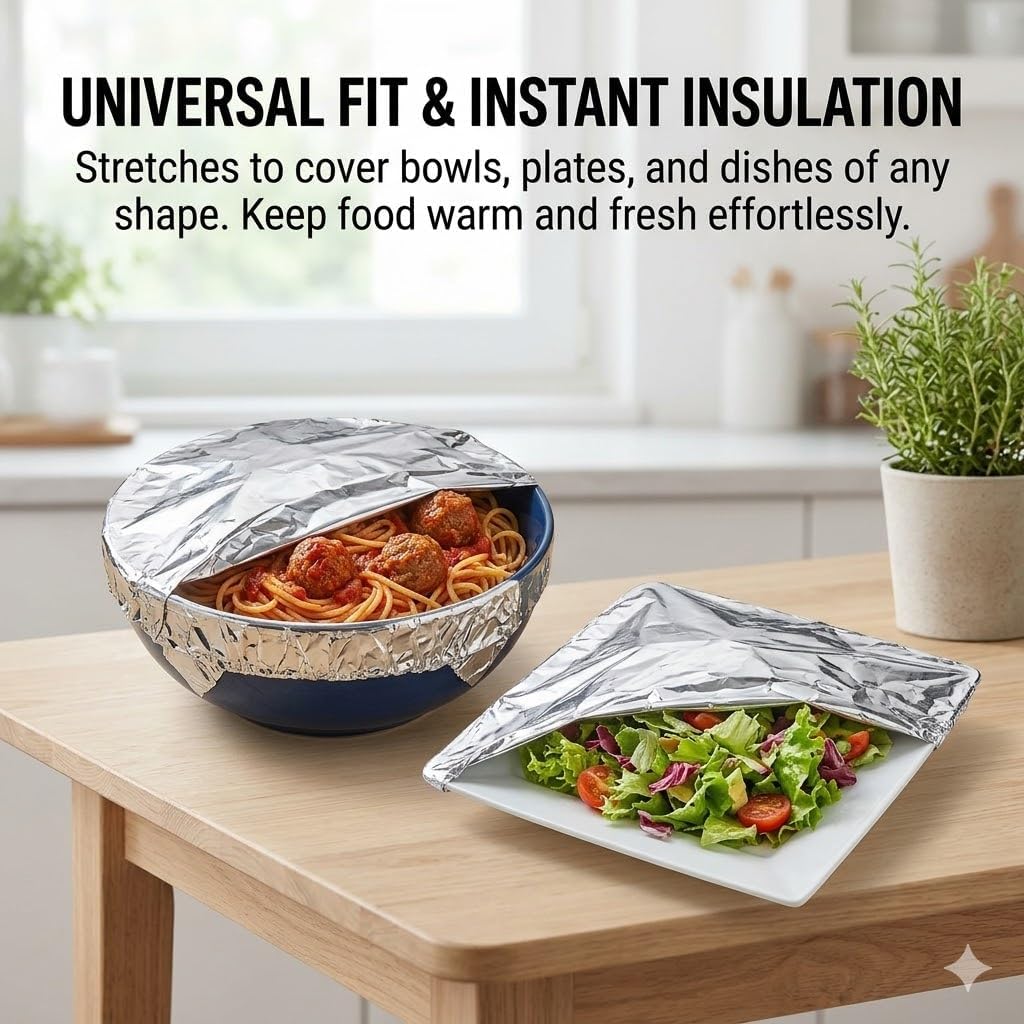 ✨【Reusable Aluminum Foil Lids】- Warm Food, Less Waste, Smart Kitchen! 🍱
