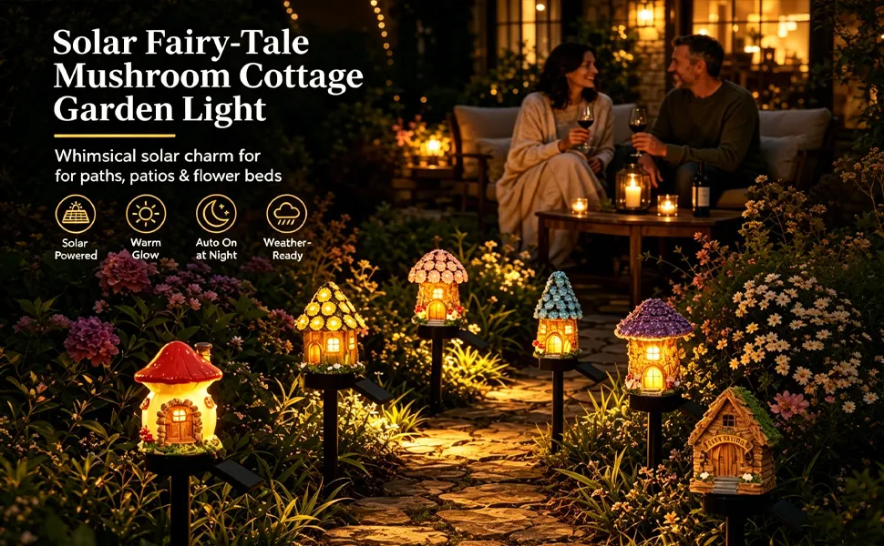 mushroom solar lights