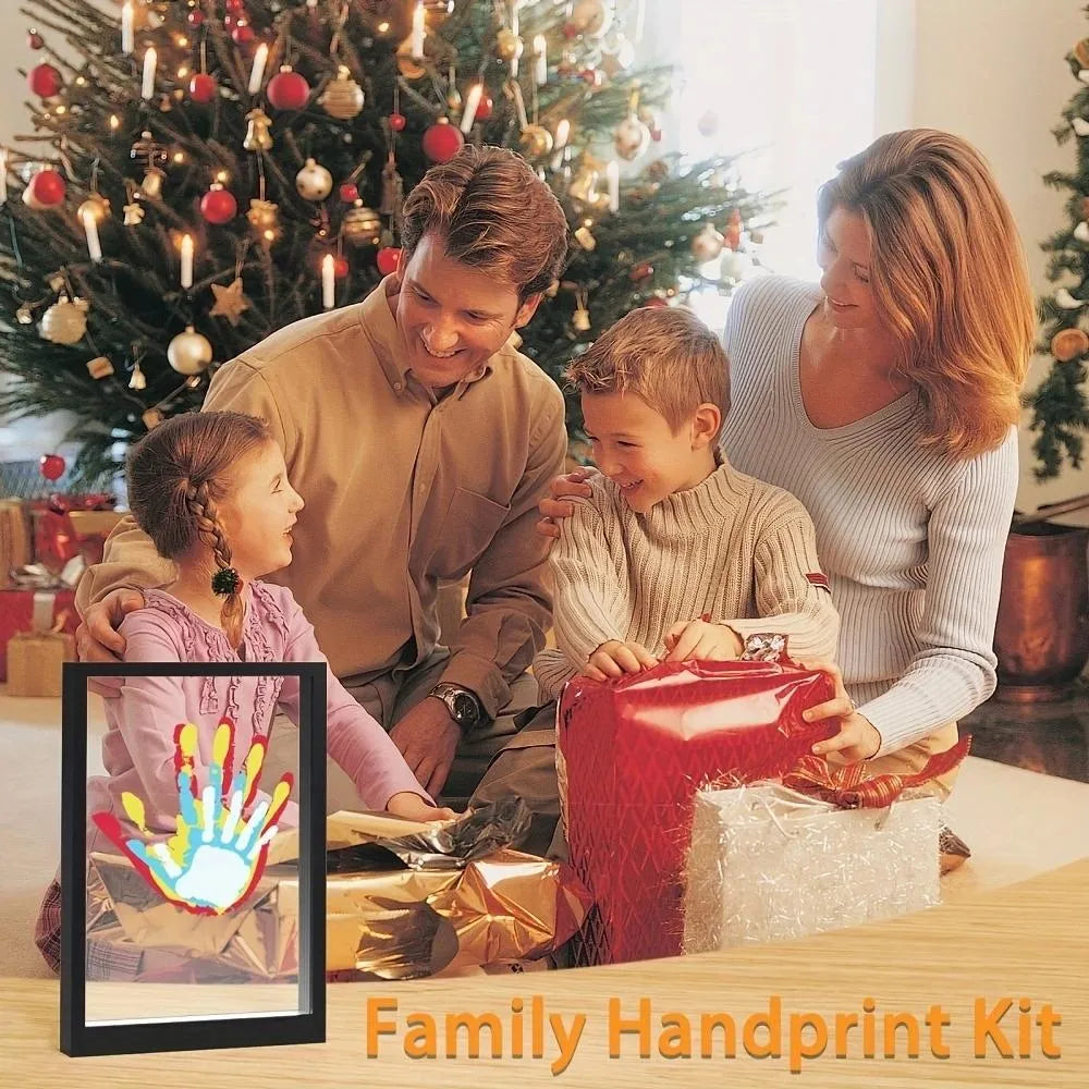 ❤️❤️Wooden Transparent Handprint Frame Set, DIY Family Memorial Gift Kit