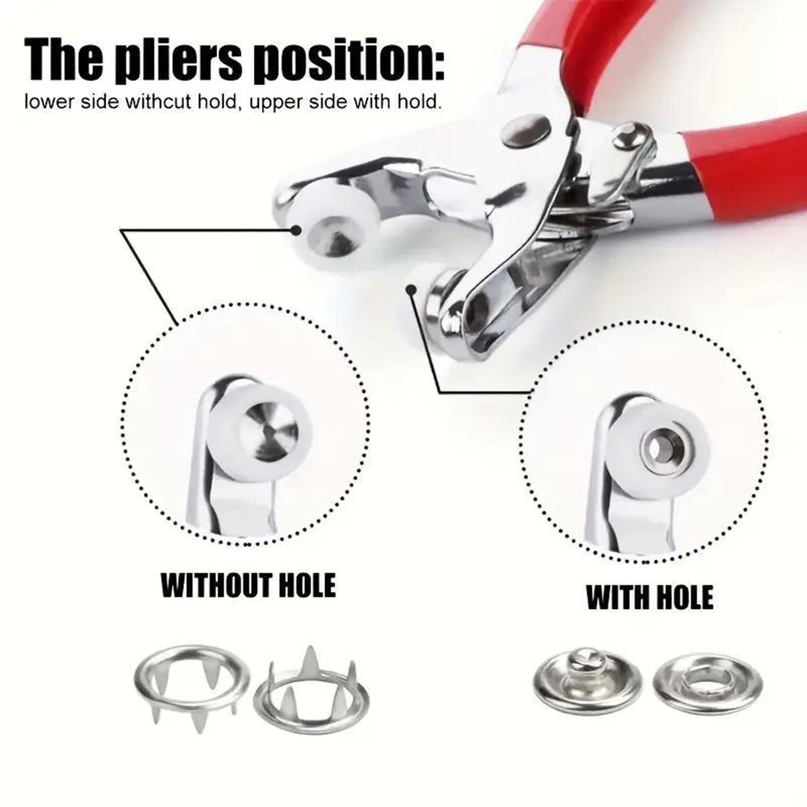 Hot Sale 49% OFF!!⚡50K+ SOLD!🔥🔥100pcs Invisible Colored Metal Buckle & 1 Count Manual Pressure Pliers