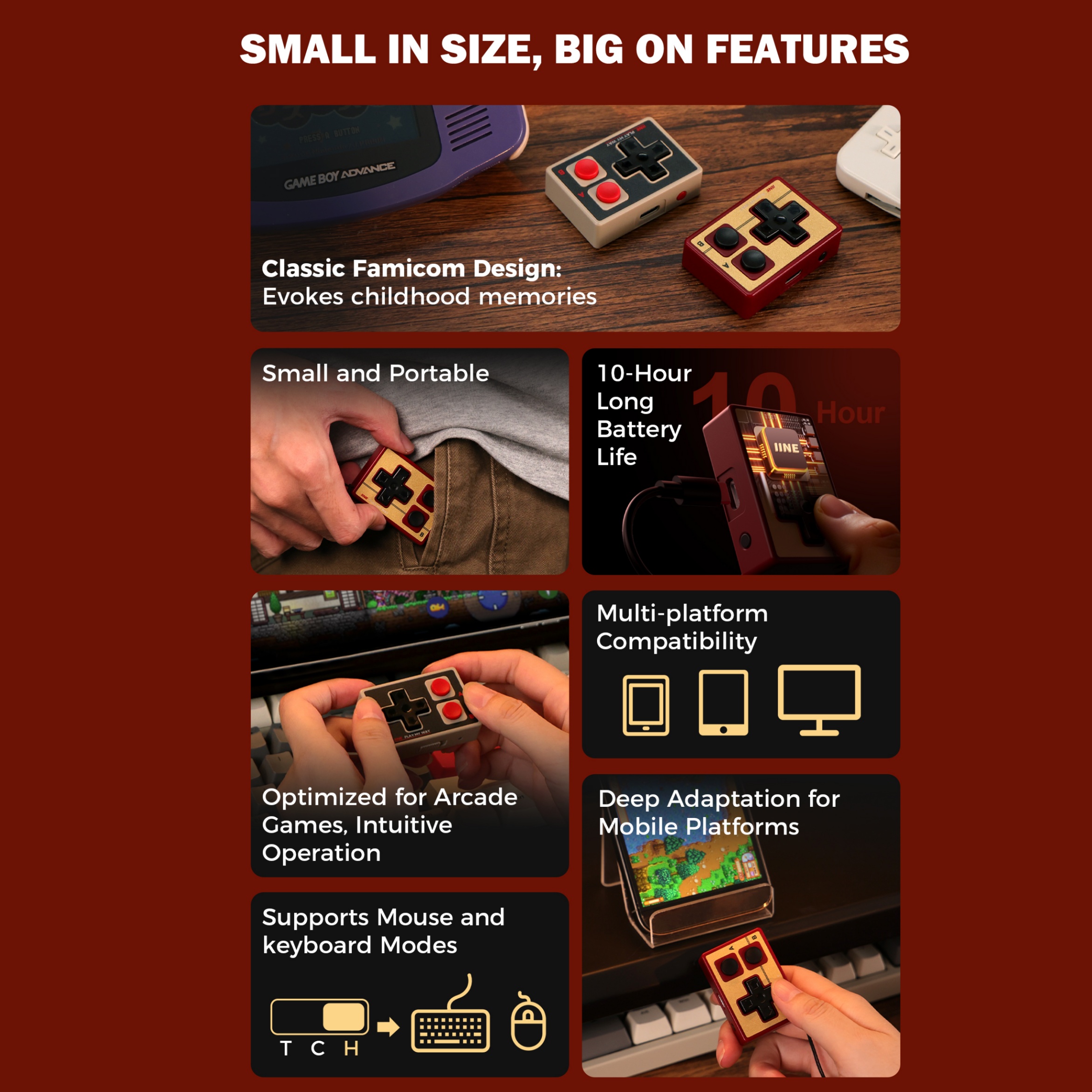 IINE GAMEBRICK MINI RETRO CONTROLLER