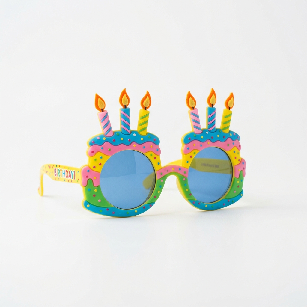 Funny Birthday Cake Candle Sunglasses