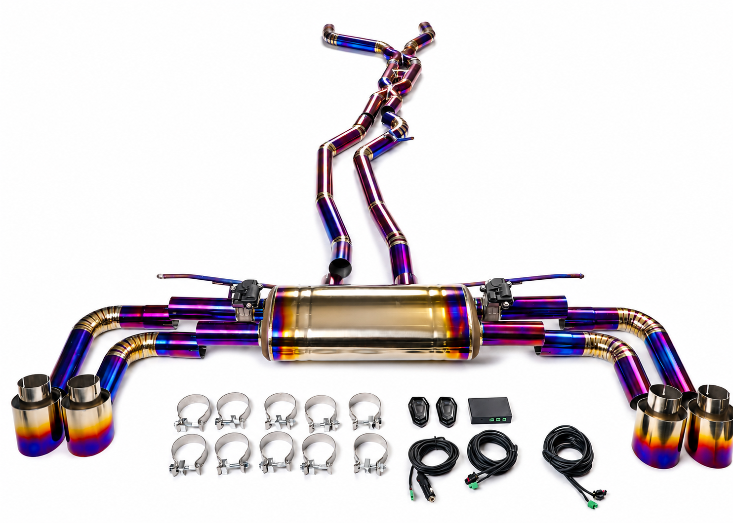 2011 Porsche Cayenne 958 4.8L V8 Titanium Valved Catback Exhaust System for European Models