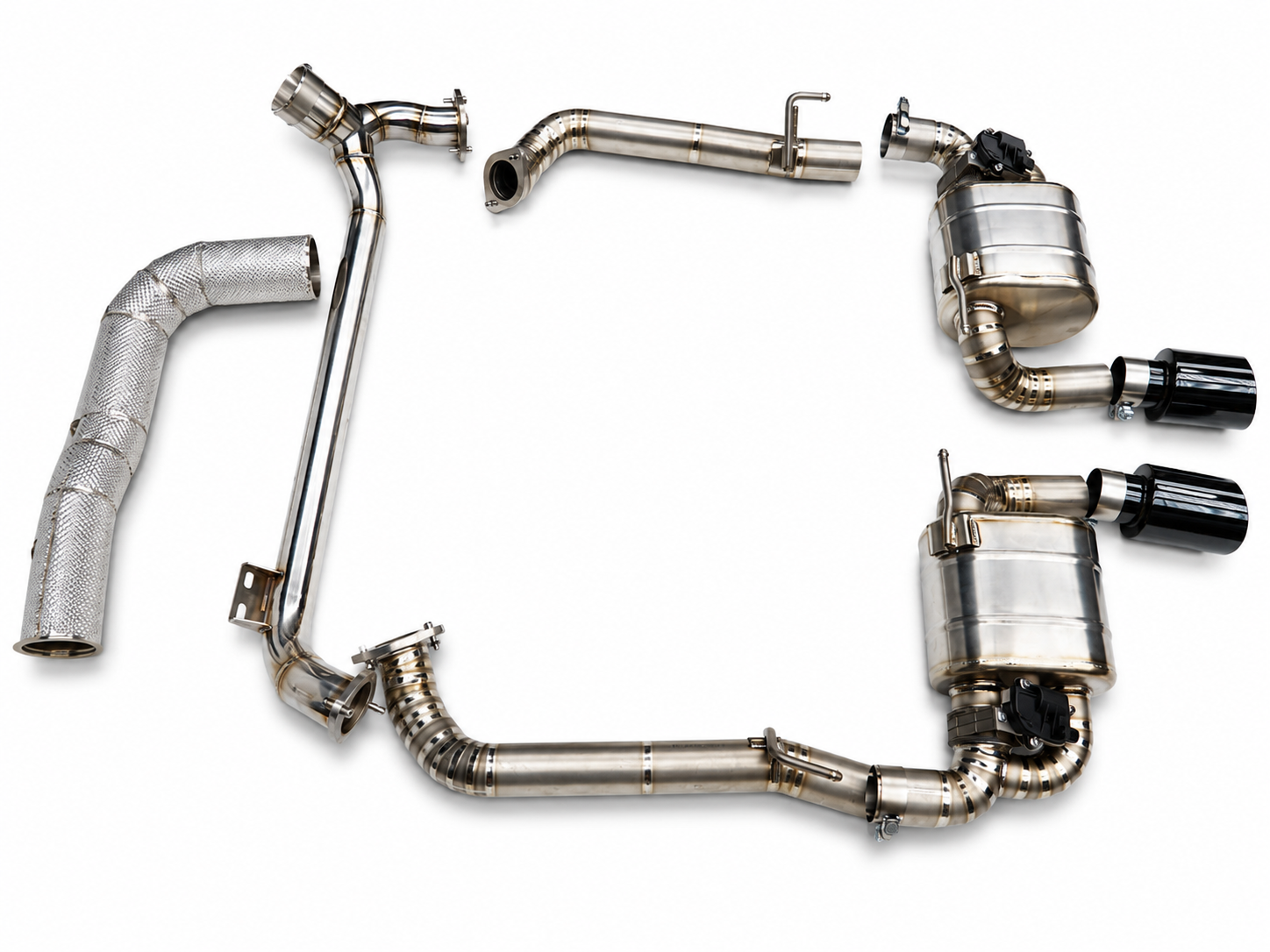 2018 Porsche 718 Cayman S 2.0T Catless Downpipe + Titanium Valved Catback Exhaust System