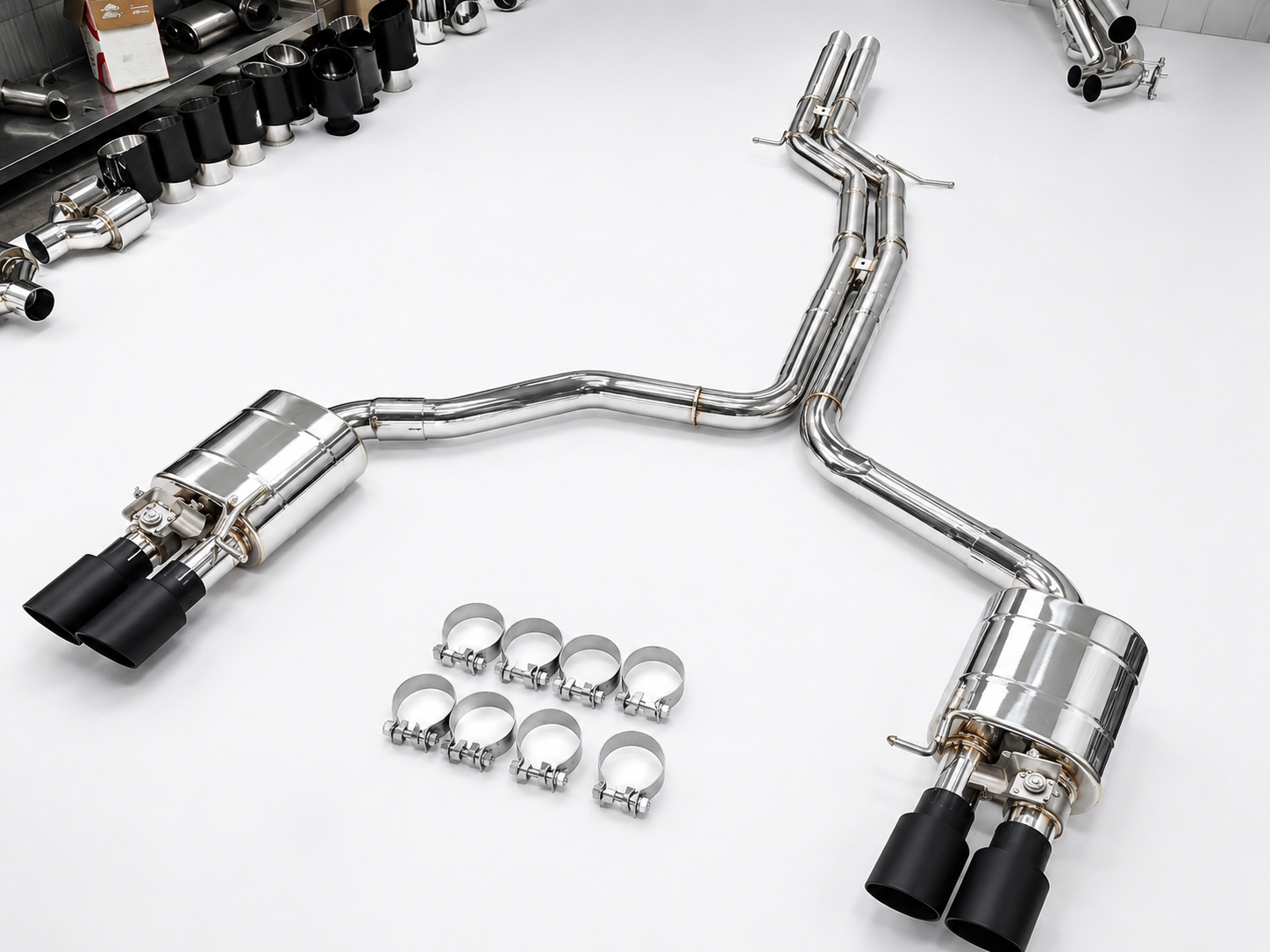 2016 Audi S6 C7 4.0T SS304 Valved Catback Exhaust System