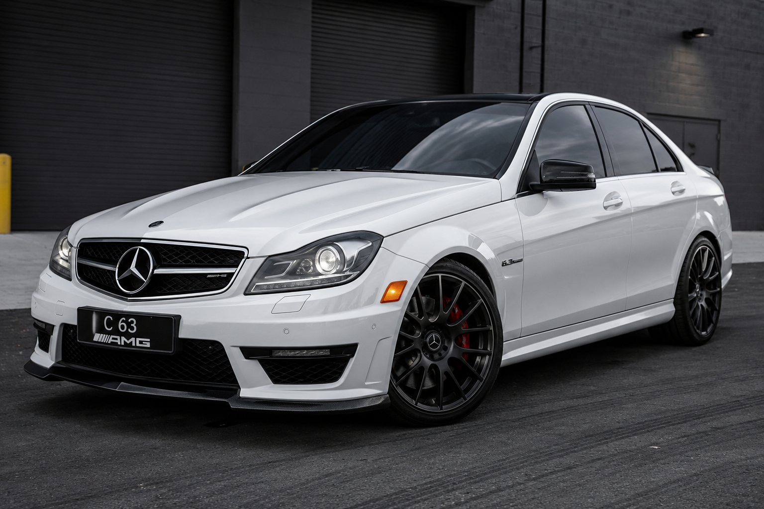 Mercedes-Benz W204 C63 AMG 6.2L V8 Performance Exhaust System Banana Header + Straight Downpipe + Full 70mm Catback Exhaust
