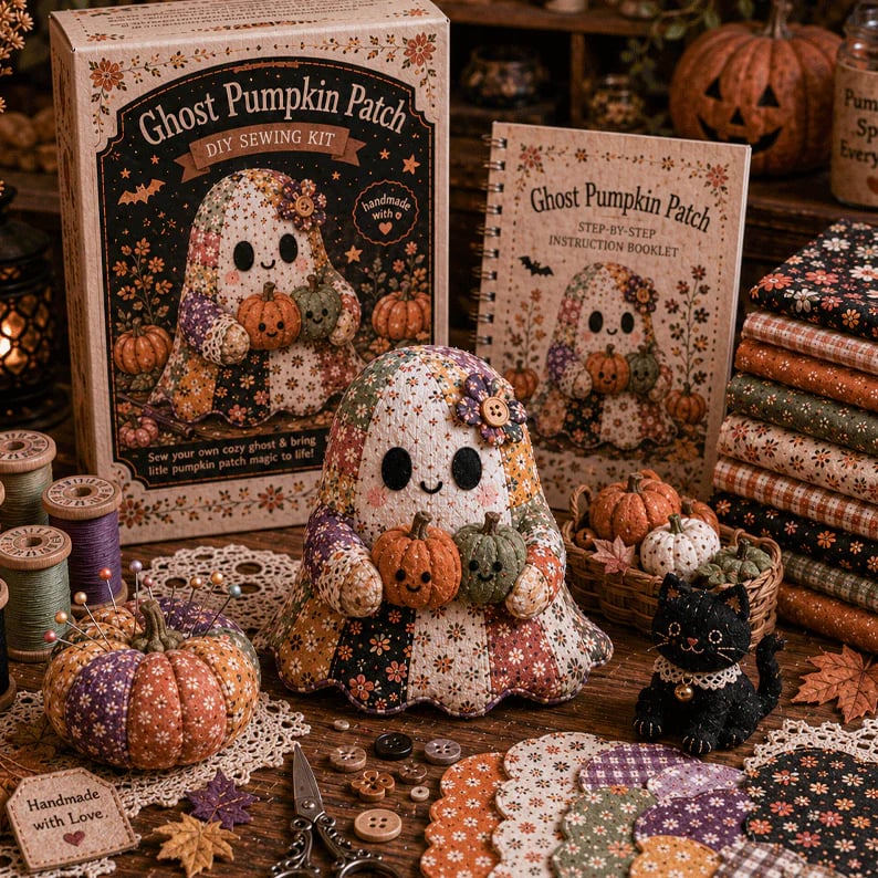 🔥70% Off Last Day - 👻Little Ghost’s Cozy Halloween DIY Patchwork Kit