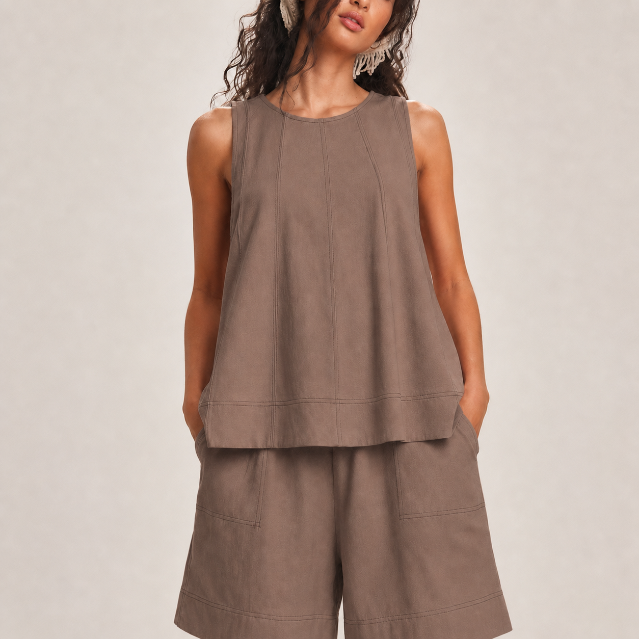 Women's two-piece loungewear set, casual summer wear