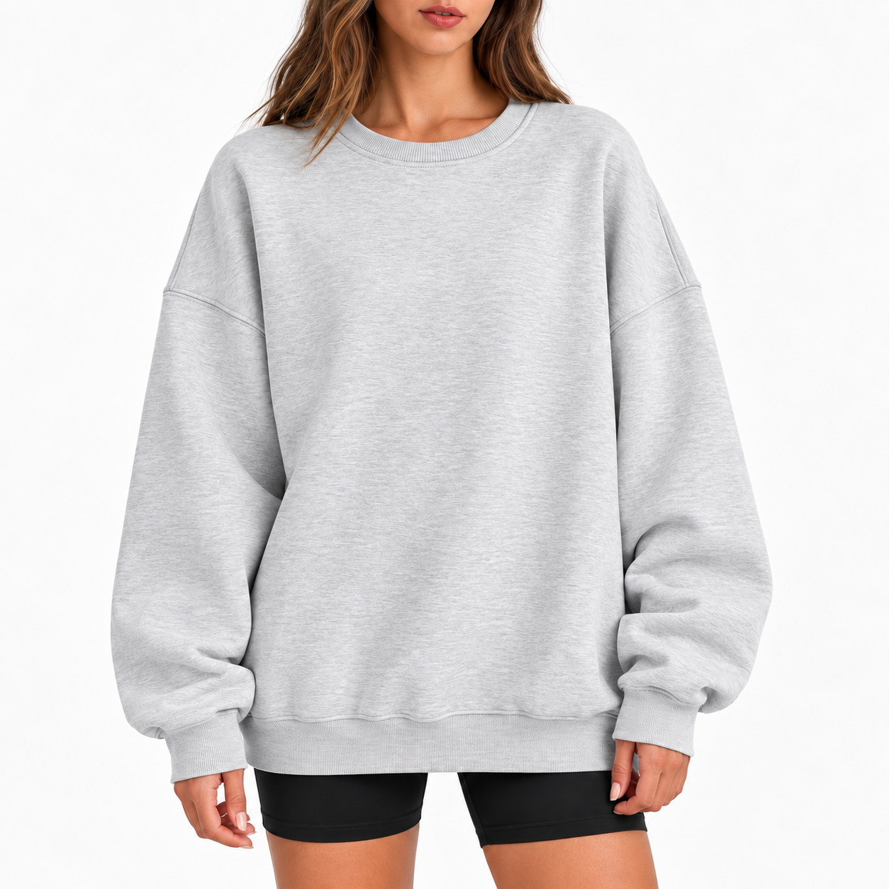 Women's Oversized Drop-Shoulder Crewneck Sweatshirt