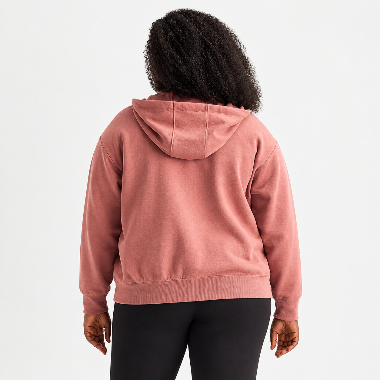 Women's Plus Size Relaxed Full-Zip Fleece Hoodie
