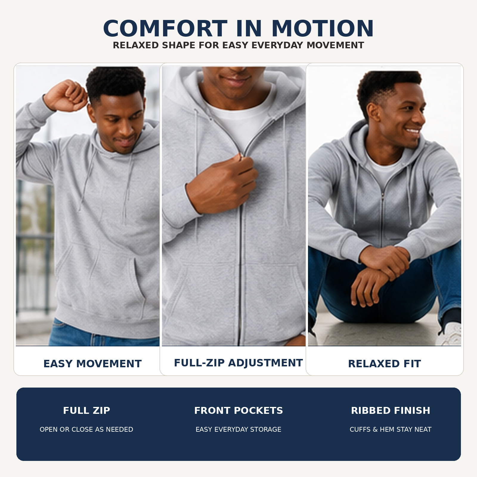 Men's Full-Zip Fleece Hoodie