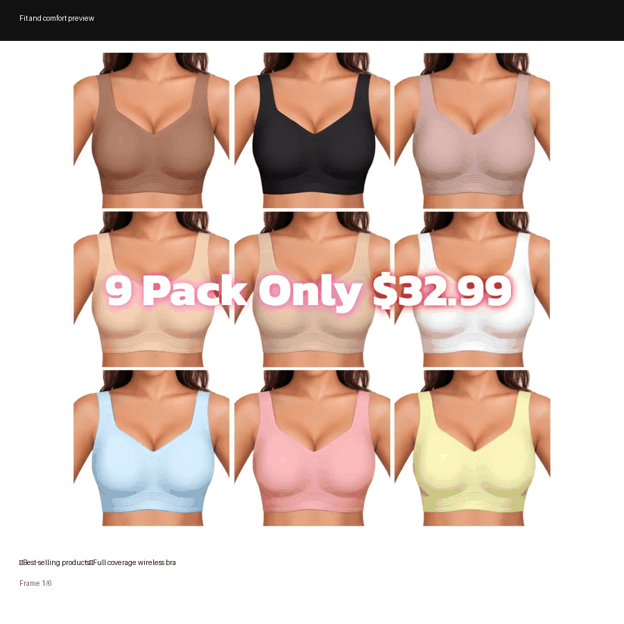 Zansail wireless bra model fit preview