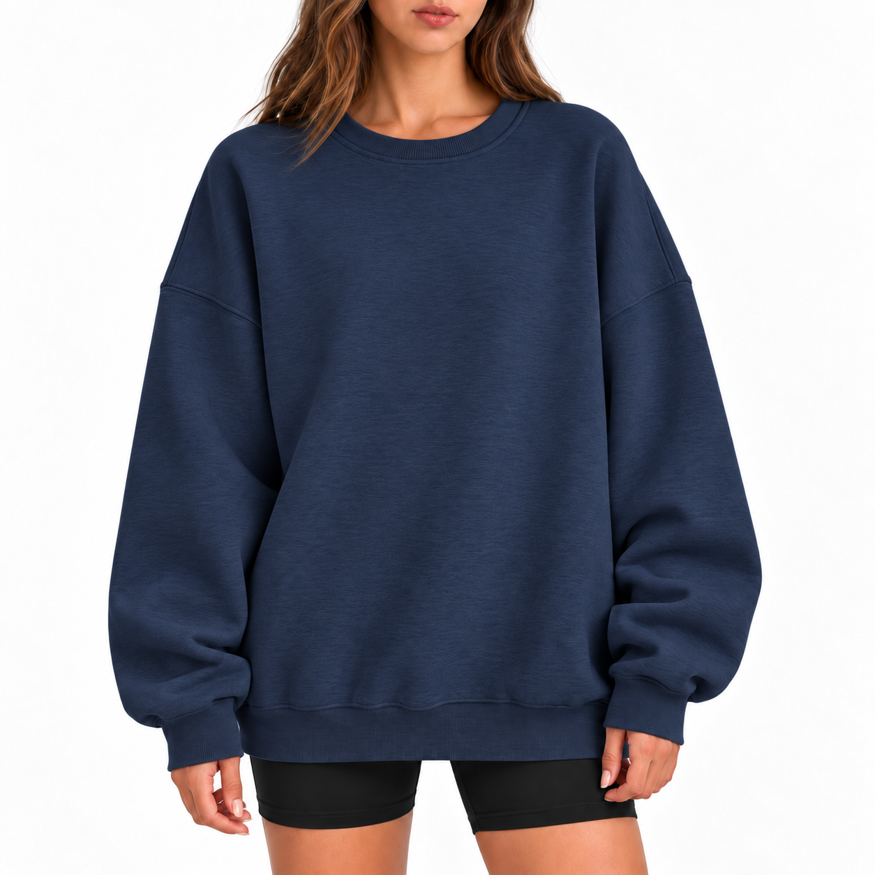 Women's Oversized Drop-Shoulder Crewneck Sweatshirt