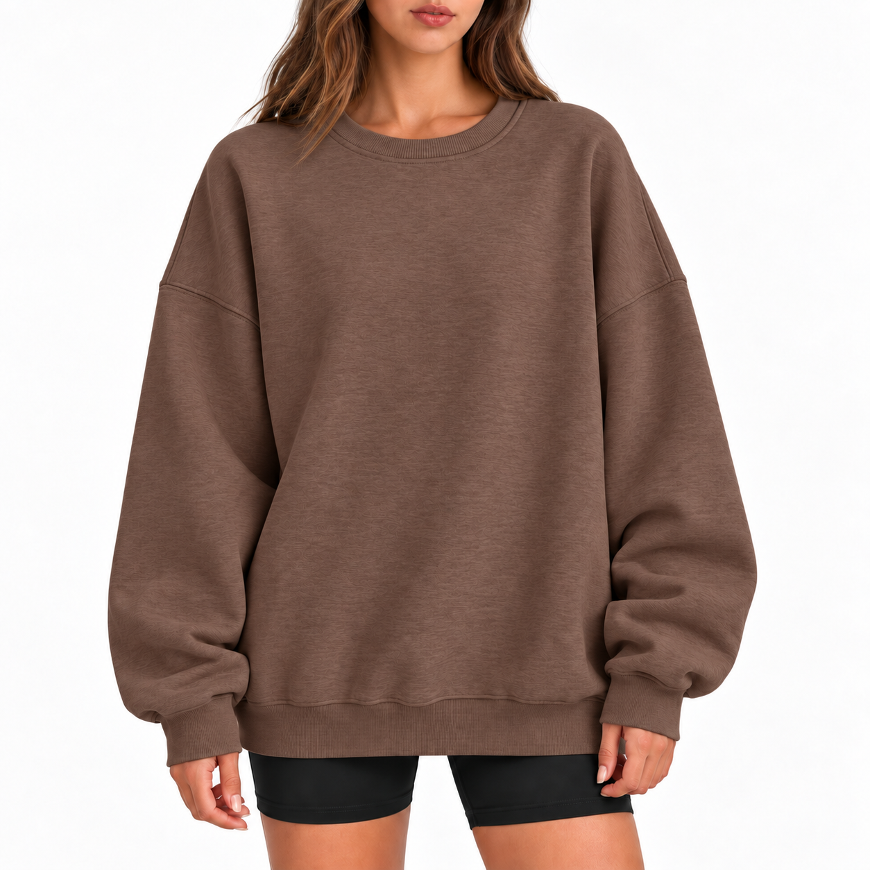 Women's Oversized Drop-Shoulder Crewneck Sweatshirt