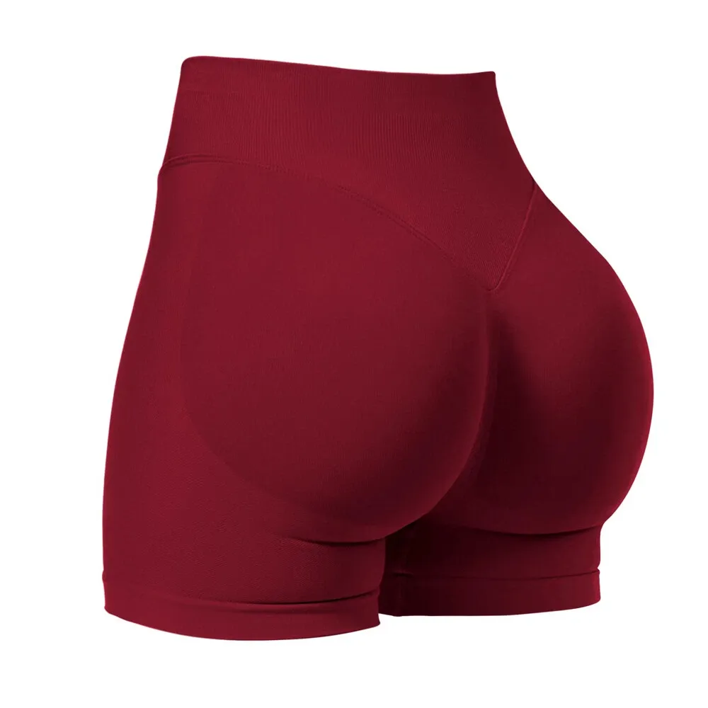Women Workout Seamless Scrunch Butt Lifting Shorts Tummy Control Gym Yoga Shorts