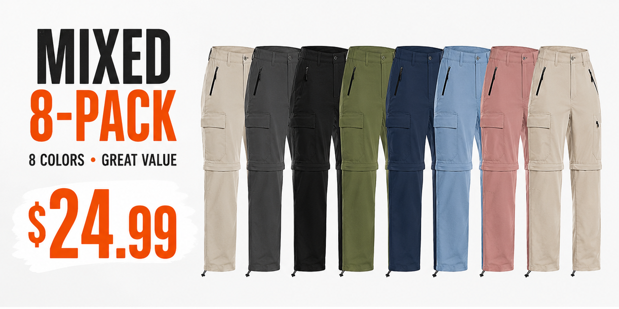 Women's zip-off hiking pants, quick-dry fabric