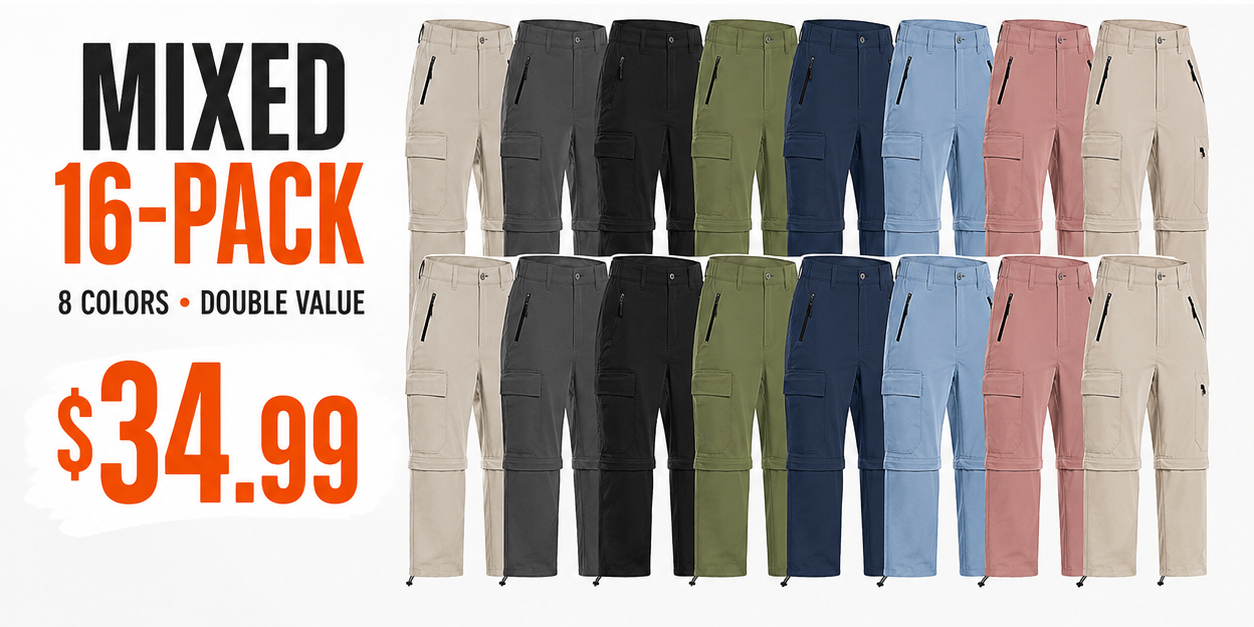 Women's zip-off hiking pants, quick-dry fabric