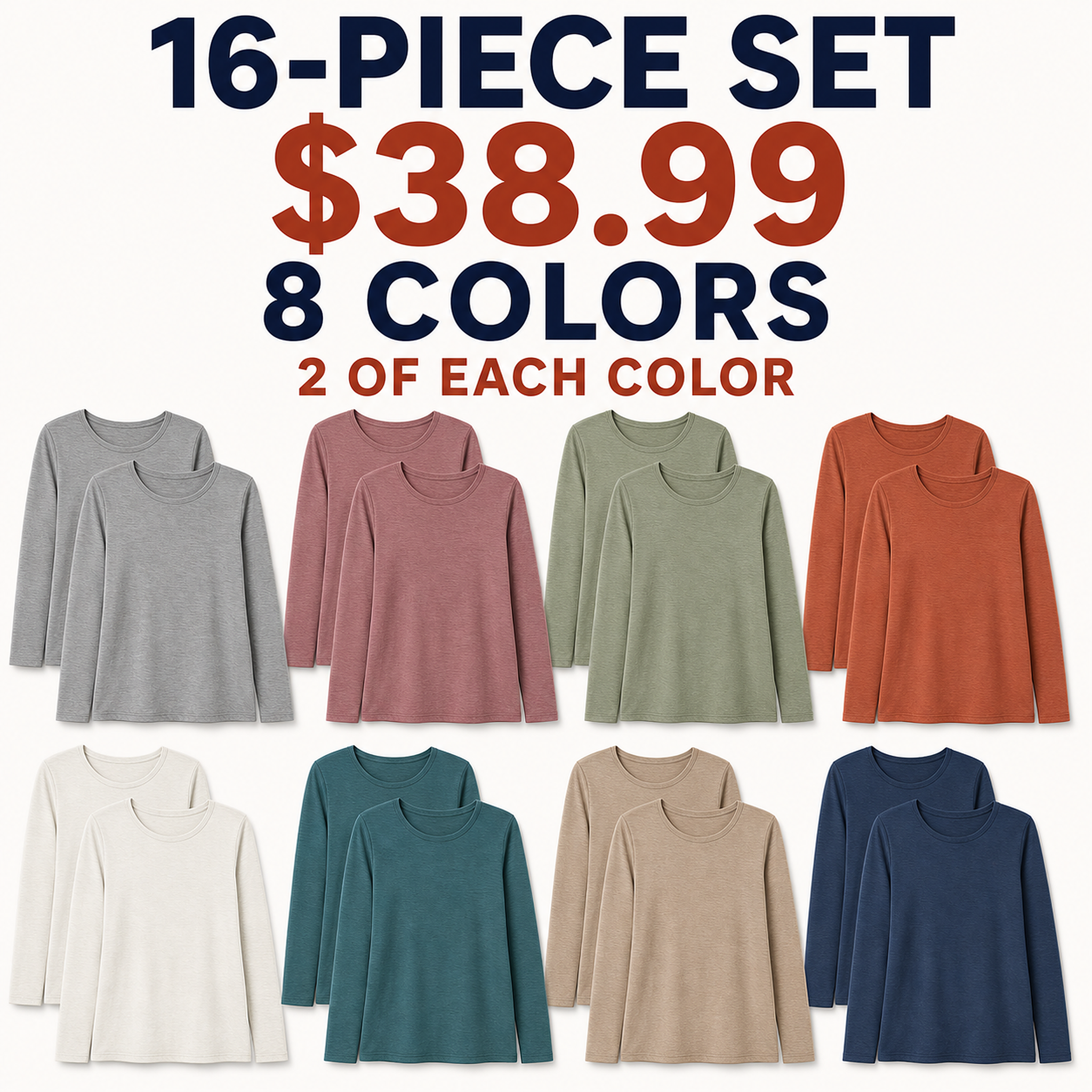 Women's Basic Long-Sleeve Crew-Neck T-Shirt – Autumn Styling | A Fall/Winter Essential