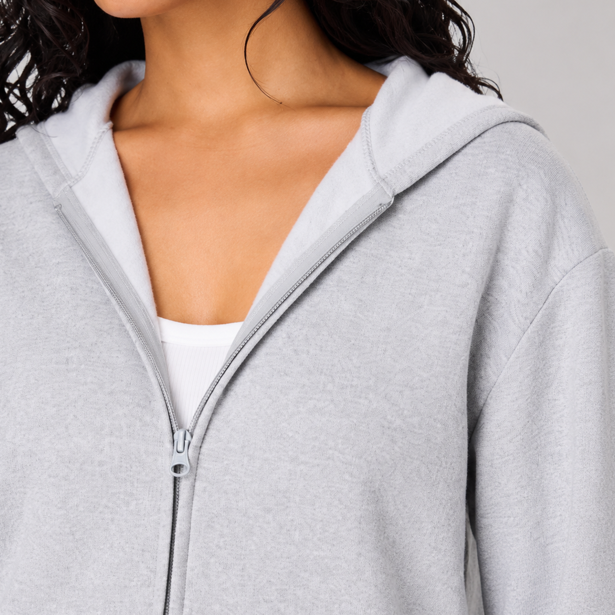 Women's soft, mid-weight fleece sweatshirt, full-zip hoodie, and quarter-zip sweatshirt.