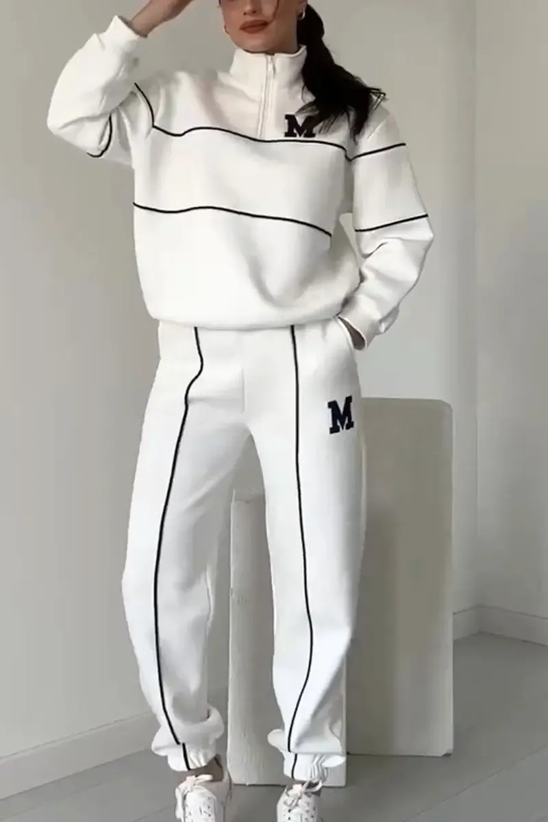 ⏰Winter Clearance Sale - 80% Off 🔥Women's Casual Letter M Long Sleeve Two Piece Set