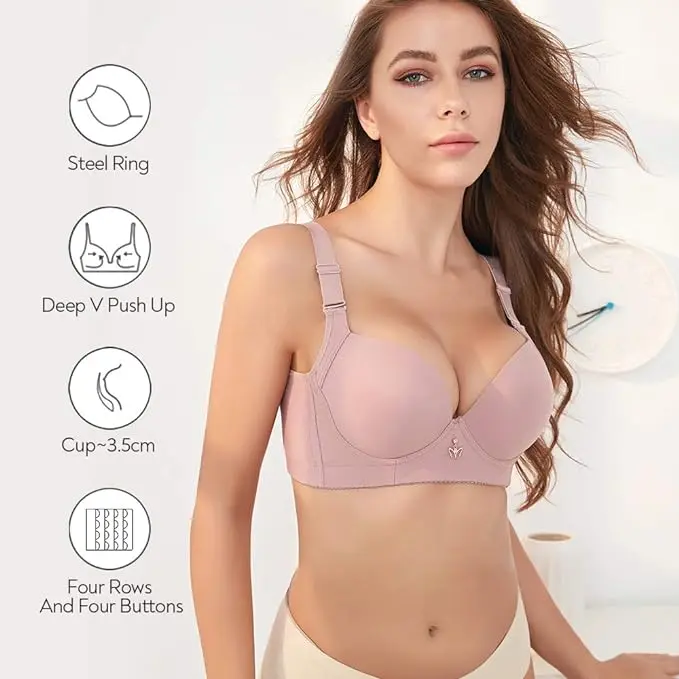 Hide Back Fat Padded Underwire T-shirt Bra
