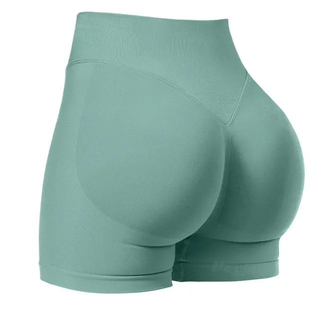 Women Workout Seamless Scrunch Butt Lifting Shorts Tummy Control Gym Yoga Shorts