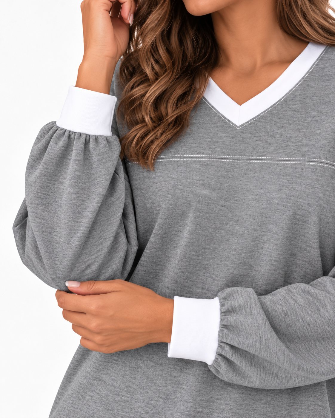 Women's Loose Long-Sleeve Shirt – Autumn 2026 Top / Basic T-Shirt