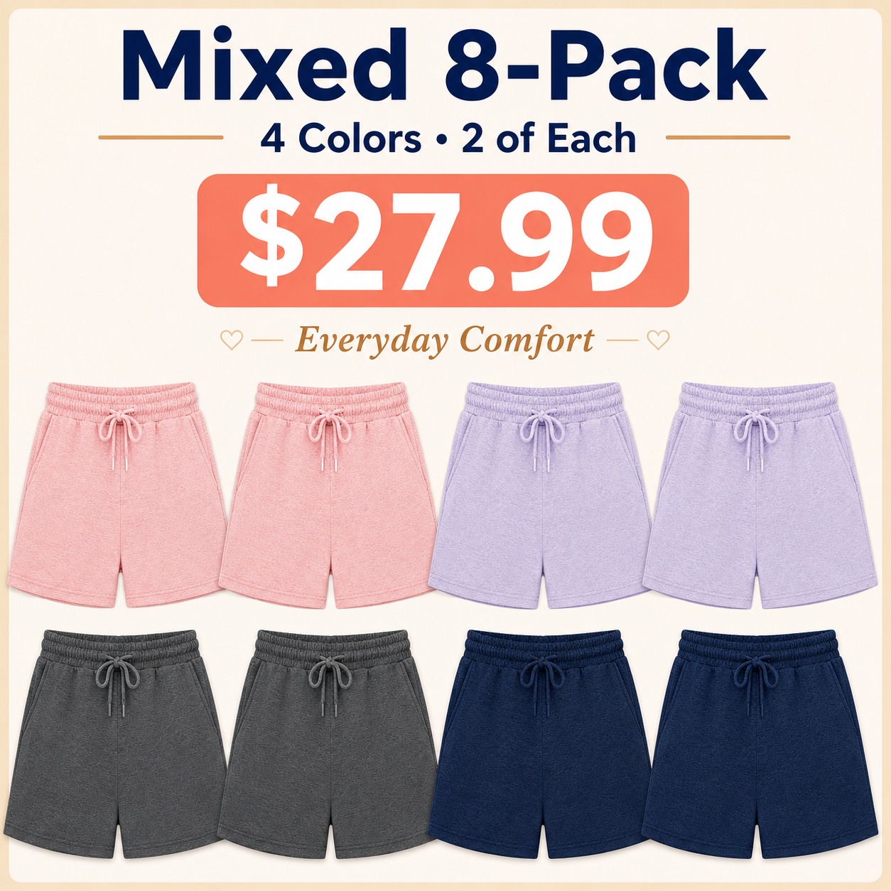 Women's Casual Athletic Shorts – Comfortable Summer Sports Shorts