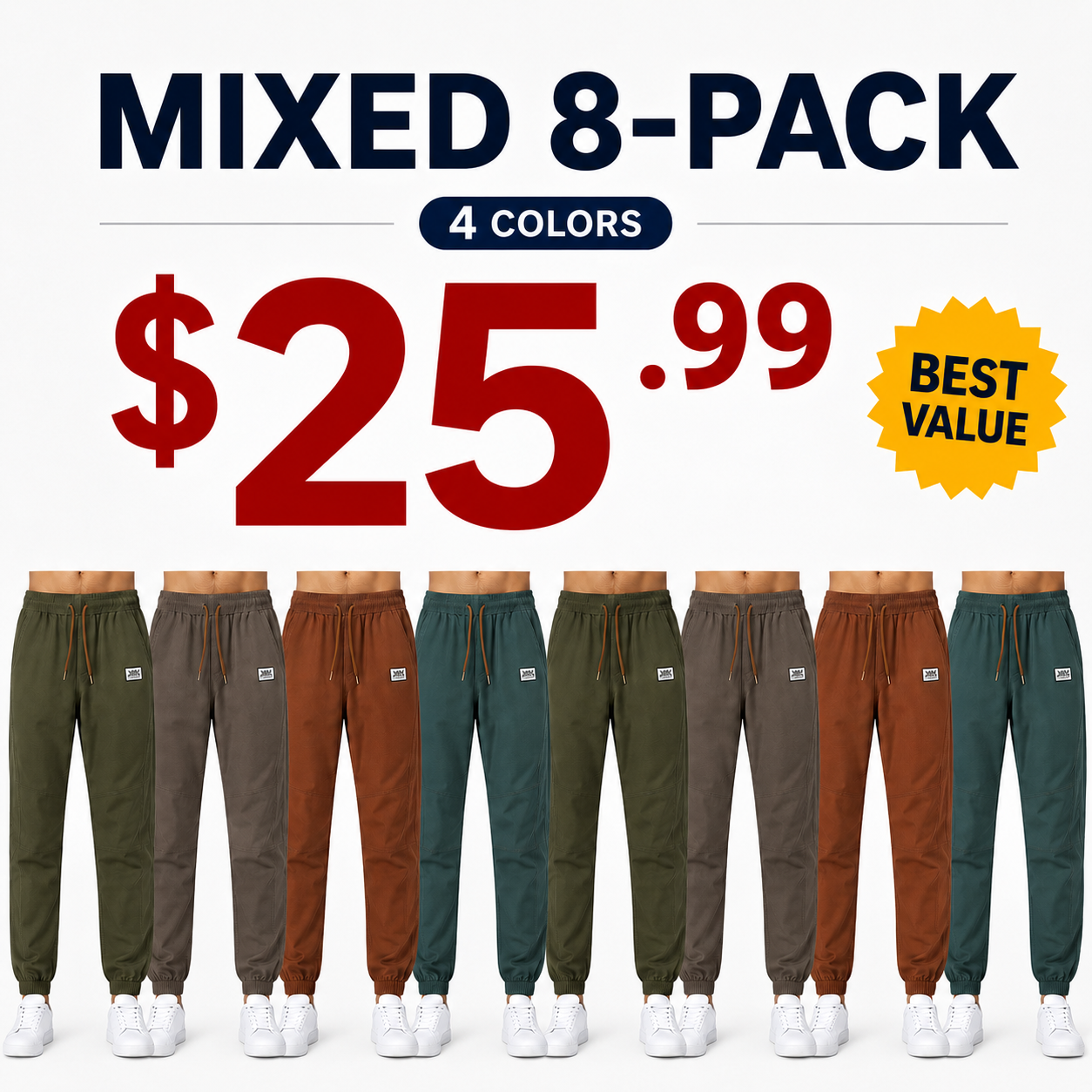 Men's Multi-Pocket Slim-Fit Casual Cargo Pants / Tactical Cargo Pants